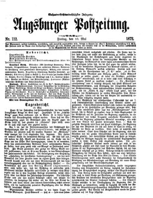 Augsburger Postzeitung Freitag 10. Mai 1872