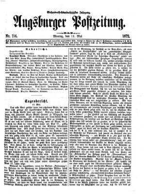 Augsburger Postzeitung Montag 13. Mai 1872