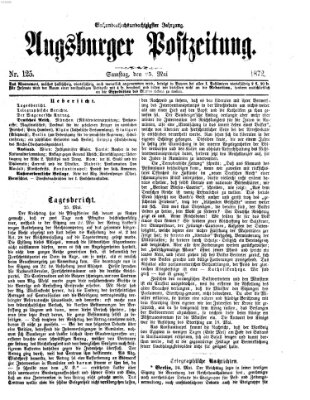 Augsburger Postzeitung Samstag 25. Mai 1872