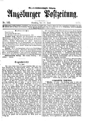 Augsburger Postzeitung Samstag 15. Juni 1872