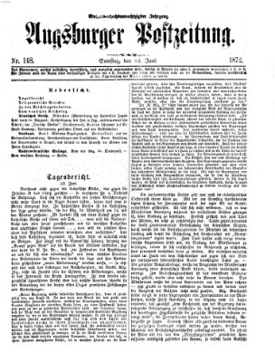 Augsburger Postzeitung Samstag 22. Juni 1872