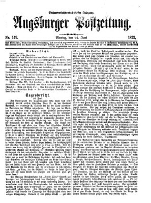 Augsburger Postzeitung Montag 24. Juni 1872