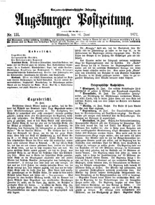 Augsburger Postzeitung Mittwoch 26. Juni 1872