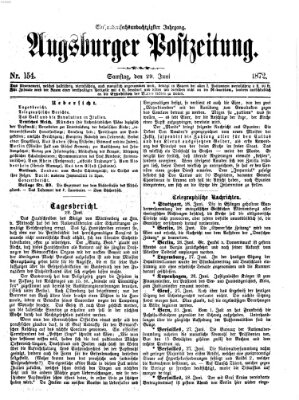 Augsburger Postzeitung Samstag 29. Juni 1872