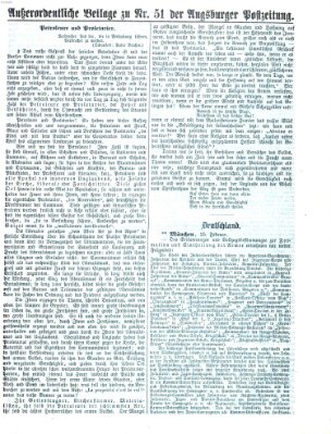 Augsburger Postzeitung Dienstag 27. Februar 1872