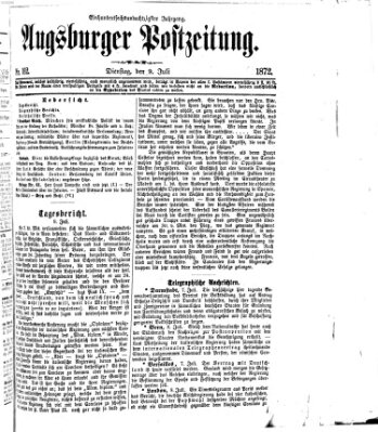 Augsburger Postzeitung Dienstag 9. Juli 1872