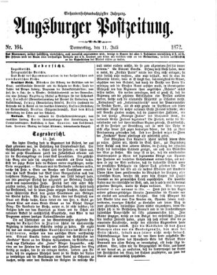 Augsburger Postzeitung Donnerstag 11. Juli 1872