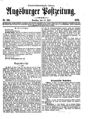 Augsburger Postzeitung Samstag 13. Juli 1872