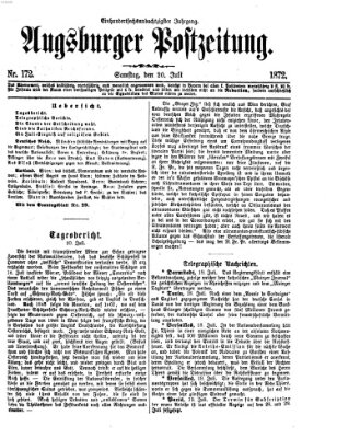 Augsburger Postzeitung Samstag 20. Juli 1872