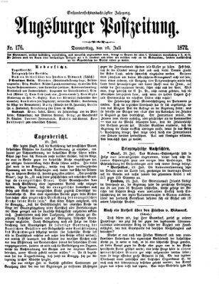 Augsburger Postzeitung Donnerstag 25. Juli 1872