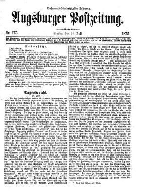 Augsburger Postzeitung Freitag 26. Juli 1872