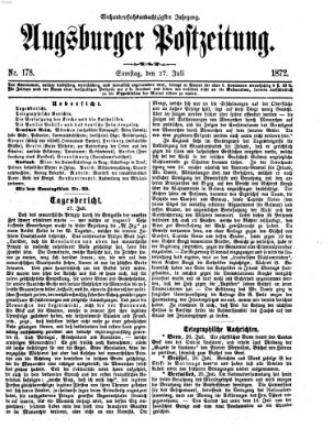 Augsburger Postzeitung Samstag 27. Juli 1872