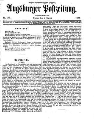 Augsburger Postzeitung Freitag 2. August 1872