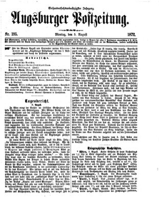 Augsburger Postzeitung Montag 5. August 1872