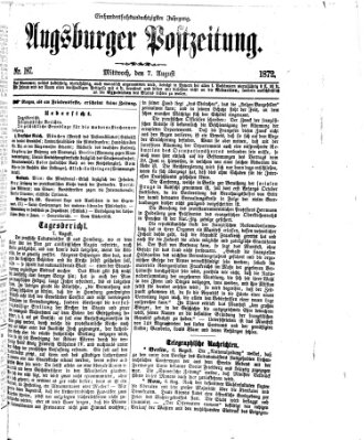Augsburger Postzeitung Mittwoch 7. August 1872