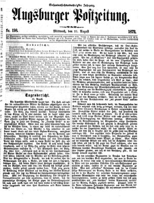 Augsburger Postzeitung Mittwoch 21. August 1872
