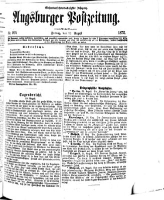 Augsburger Postzeitung Freitag 23. August 1872