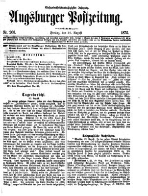 Augsburger Postzeitung Freitag 30. August 1872