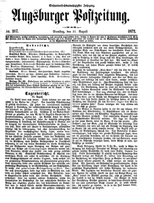 Augsburger Postzeitung Samstag 31. August 1872