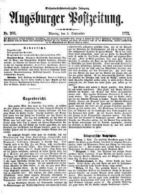 Augsburger Postzeitung Montag 2. September 1872