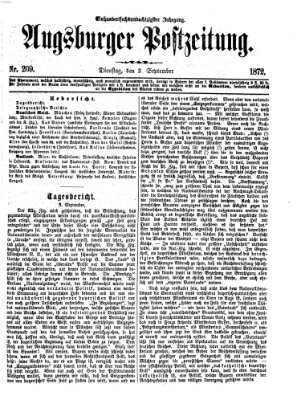 Augsburger Postzeitung Dienstag 3. September 1872