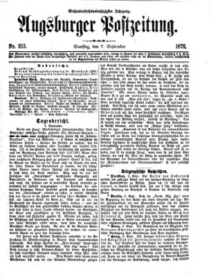 Augsburger Postzeitung Samstag 7. September 1872