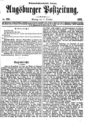 Augsburger Postzeitung Montag 7. Oktober 1872