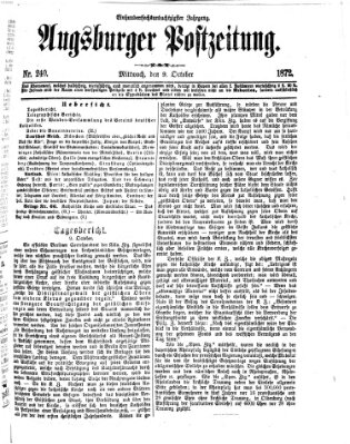 Augsburger Postzeitung Mittwoch 9. Oktober 1872