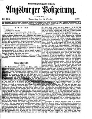 Augsburger Postzeitung Donnerstag 24. Oktober 1872