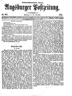 Augsburger Postzeitung Freitag 25. Oktober 1872