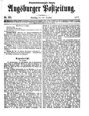 Augsburger Postzeitung Samstag 26. Oktober 1872