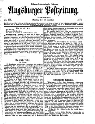 Augsburger Postzeitung Montag 28. Oktober 1872