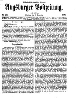 Augsburger Postzeitung Samstag 2. November 1872