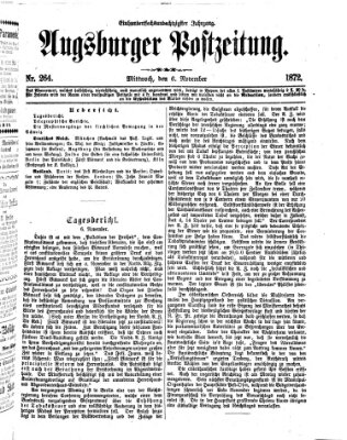 Augsburger Postzeitung Mittwoch 6. November 1872