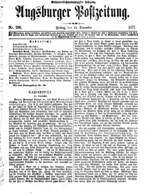 Augsburger Postzeitung Freitag 13. Dezember 1872