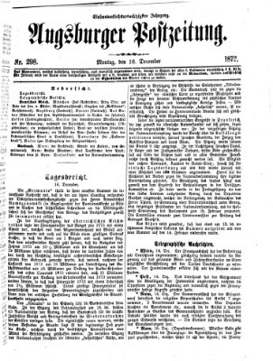 Augsburger Postzeitung Montag 16. Dezember 1872