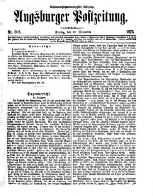 Augsburger Postzeitung Freitag 20. Dezember 1872