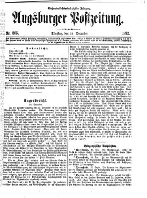 Augsburger Postzeitung Dienstag 24. Dezember 1872