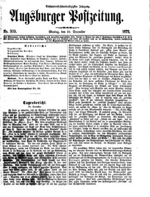 Augsburger Postzeitung Montag 30. Dezember 1872