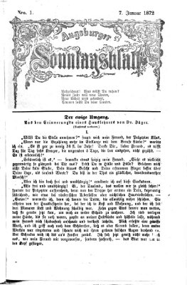 Augsburger Sonntagsblatt (Augsburger Postzeitung) Sonntag 7. Januar 1872