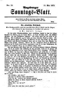 Augsburger Sonntagsblatt (Augsburger Postzeitung) Sonntag 12. Mai 1872