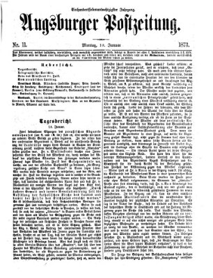 Augsburger Postzeitung Montag 13. Januar 1873