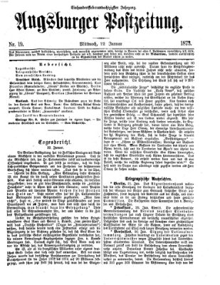 Augsburger Postzeitung Mittwoch 22. Januar 1873