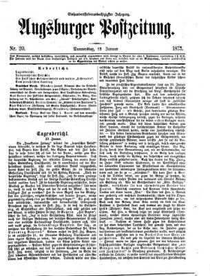Augsburger Postzeitung Donnerstag 23. Januar 1873