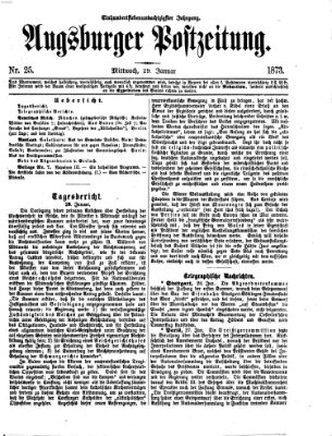 Augsburger Postzeitung Mittwoch 29. Januar 1873