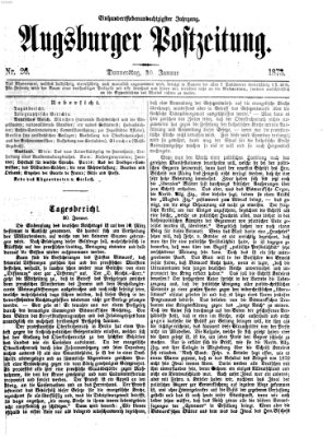 Augsburger Postzeitung Donnerstag 30. Januar 1873