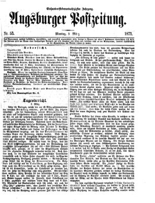 Augsburger Postzeitung Montag 3. März 1873