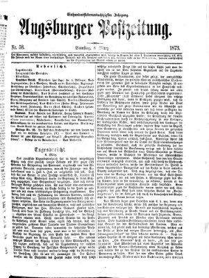 Augsburger Postzeitung Samstag 8. März 1873