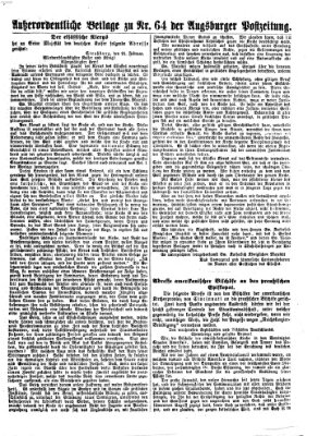 Augsburger Postzeitung Samstag 15. März 1873