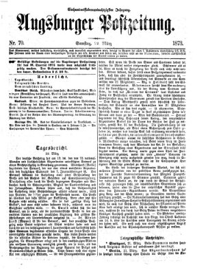 Augsburger Postzeitung Samstag 22. März 1873